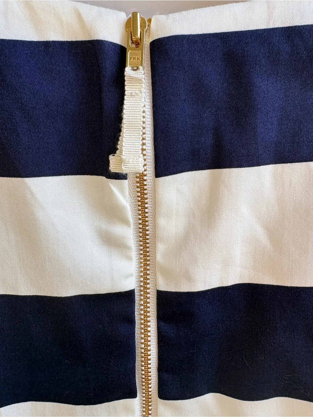 J crew Navy and White Striped Sleeveless Girls' Dress